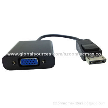 DisplayPort Adapter to VGA Converter, 225MHz/2.25Gbps/Channel Bandwidth